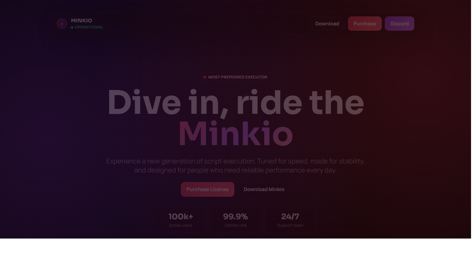 Скриншот главного экрана minkio.buzz